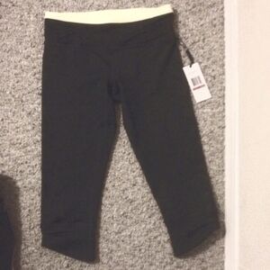 NWT Charcoal gray workout capris